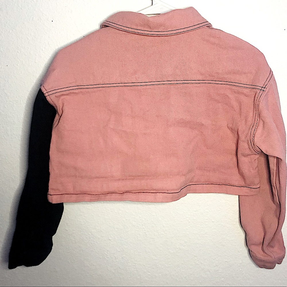 SHEIN Drop Shoulder Color Block Button Front Jacket - Picture 3 of 5
